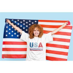 usa flag comfort colors t-shirt, usa shirt, america shirt, 4th of july, american flag shirt, camping usa flag shirt, usa