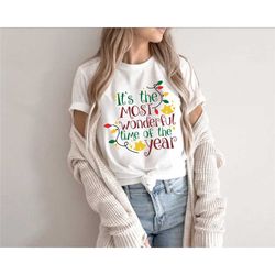 it's the most wonderful time of the year shirt, christmas is the most wonderful time of the year tee, christmas tree shi