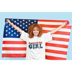 american girl shirt, peace out 4th of july gift, all american patriotic shirt, fourth of july shirt for women, cute patr