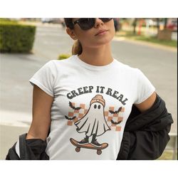 retro halloween shirt, creep it real shirt, vintage ghost halloween shirt, witch shirt, retro fall shirt, fall shirt, gi