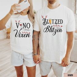 funny matching christmas drinking shirt, vino vixen comfort colors tee, couple holiday party shirt, xmas red wine top, b