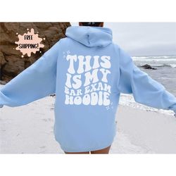 funny bar exam hoodie for new lawyer gift law school graduate sweatshirt retro law student shirt studying attorney passi