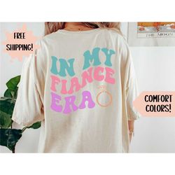 retro future mrs shirt, comfort colors t-shirt, groovy just engaged fiance era tshirt, bachelorette party engagement gif