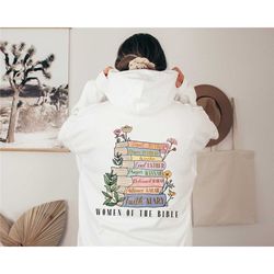 women of the bible books hoodie, christian hoodie, faith hoodie, jesus lover gift, bible verse hoodie, god lover hoodie