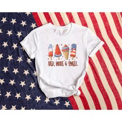 red white and sweet shirt, memorial day gift, ice creams freedom t-shirt, cute 4th of july shirt, patriotic shirt, trend
