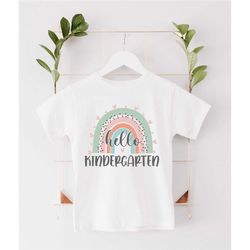 hello kindergarten shirts, teach love inspire shirt ,back to school shirt,first grade teacher tee,teacher appreciation t