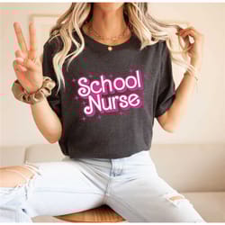 b doll school nurse shirt, school nurse shirt, school nurse gift, back to school, school nurse tee, back to school, retr