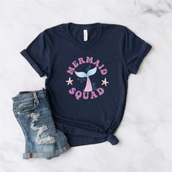 mermaid squad shirt, mermaid birthday girl, girls mermaid shirt, mermaid shirt, mermaid tail, family birthday shirts, gi