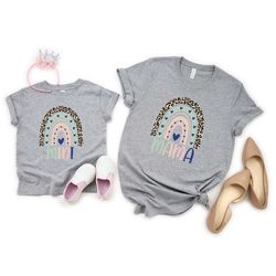 mama mini shirt, rainbow mama shirt, mommy and me shirt, matching mommy and me shirt, mommy and me outfits, mom and daug