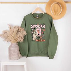 spooky season on off shirt, spooky vibes tee, skeleton hand shirt, cute halloween shirt, spooky season, fall season tee,