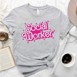social worker shirt, girl b doll, school social worker t-shirt, cute shirts, teacher shirt, social work month, gift for