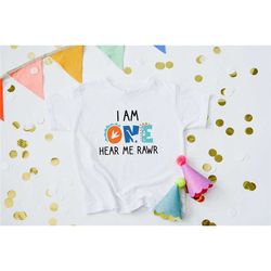 i'm one hear me rawr birthday shirt, dinosaur birthday, saurus birthday, 1st birthday shirt boy, firts shirt boy, boys 1
