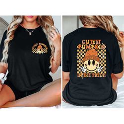 cute pumpkin in the patch t-shirt, halloween t-shirt, pumpkin spice shirt gift, pumpkin patch outfit, funny halloween sh