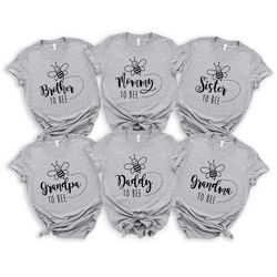 bee shirt, mommy to bee shirt, daddy to bee shirt, pregnancy announcement shirt, new mom shirt, baby shower tee, family