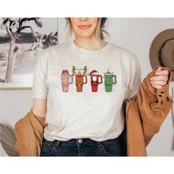 christmas cup shirt, funny cup xmas shirt, christmas cup, xmas gift, santa cup xmas party tee, reindeer christmas holida