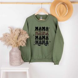 mama shirt, leopard mama shirt, cute mother's day gift, mother shirt, mama shirt, leopard print shirt for mother, cute s
