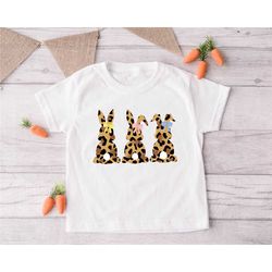 leopard bunnies shirt, leopard bunny shirt, cute easter bunny t-shirt, happy easter, shirt with bunnies, easter shirts