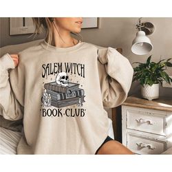 salem witch book club shirt, halloween t-shirt, halloween party shirt, halloween skeleton, book lover shirt, librarian s