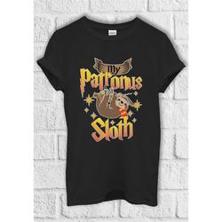 my patronus is a sloth t shirt hoodie sweatshirt baseball pullover men women unisex baggy boyfriend shirt 3340
