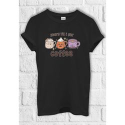 halloween scary til i get coffee t shirt hoodie sweatshirt baseball shopper bag make up bag men women unisex baggy boyfr