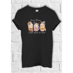 halloween hocus pocus need coffee focus t shirt hoodie sweatshirt baseball shopper make up bag men women unisex baggy bo