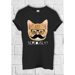 seriously ginger cat t shirt hoodie sweatshirt baseball pullover men women unisex baggy boyfriend shirt 664