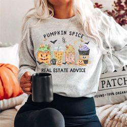 real estate halloween shirt funny real estate agent shirt pumpkin spice real estate advice gift for real estate hallowee