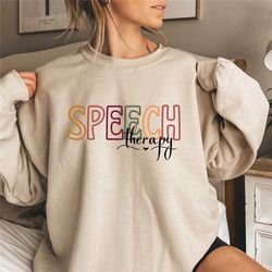speech therapy detail sweatshirt, speech therapist sweater, speech therapy crewneck, speech language pathologist gift sp