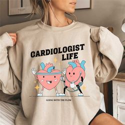 cardiologist sweatshirt, cardiologist gifts, gift for cardiologist, cardiology sweater, cardiology team, crew, doctor, m