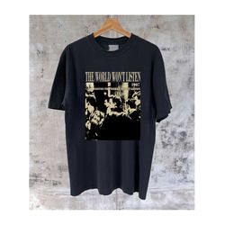 the world won't listen t-shirt, the world hoodie, the world sweater, retro t-shirt, spooky sweatshirt, short sleeve shir