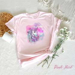rainbow unicorn shirt, unicorn shirt, cute unicorn shirt, be happy shirt, shirt for women, shirt for girls