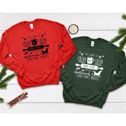 i just want to drink hot cocoa bake stuff and watch christmas movies, merry christmas shirt, family matching shirt, chri