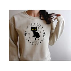 creature of the night shirt, black cat shirt, boo shirt, halloween shirt, halloween costumes, halloween tees