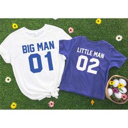big man 01 little man 02 shirts, fathers day shirt, big man and little man shirts, father's day gift, father's day shirt
