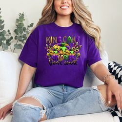 king cake calories don't count shirt, mardi gras sweatshirt, mardi gras shirt