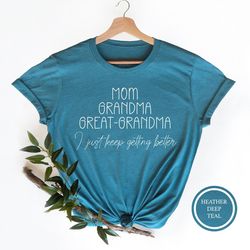 mom grandma great-grandma shirt, pregnancy announcement, gift for great-grandma, gift for mom, baby reveal to family, mo