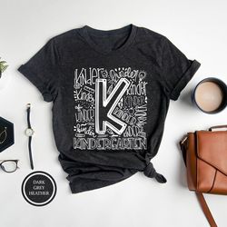kindergarden typography shirt, kindergarten teacher shirt, kindergarten teacher gift, kindergarten teacher appreciation,