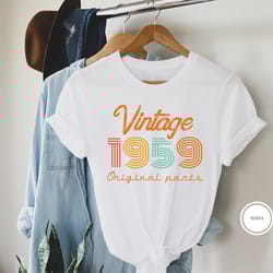 vintage 1959 shirt, 65th birthday tshirt, vintage 1959 birthday shirt, 65th birthday gift for men, 65th birthday gift fo