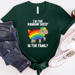 i'm the rainbow sheep in the family shirt, funny lgbtq tee, pride month shirt, gay shirt, lesbian shirt, queer shirt