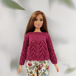 Barbie curvy clothes 6 colors sweater