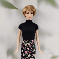 Barbie doll clothes black sweater