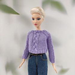 Barbie clothes lilac sweater 6 COLORS