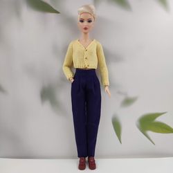Barbie doll clothes purple pants