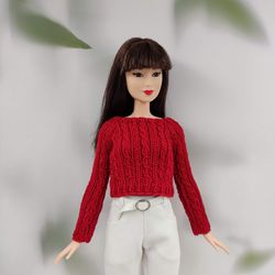Barbie doll clothes pullover 4 COLORS