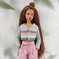 Barbie doll clothes cardigan dendi