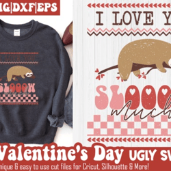 sloth valentines i love you slooow much