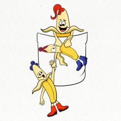 banana on the pocket sublimation