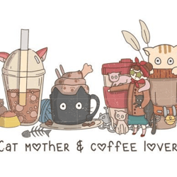 cat mother & coffee lover sublimation
