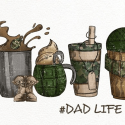 dad life sublimation coffee design