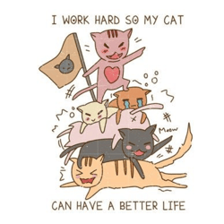 i work hard so my cat can have a better
